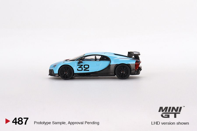 MGT00487 Mini GT 1/64 Bugatti Chiron Pur Sport "Grand Prix" Light Blue (LHD)