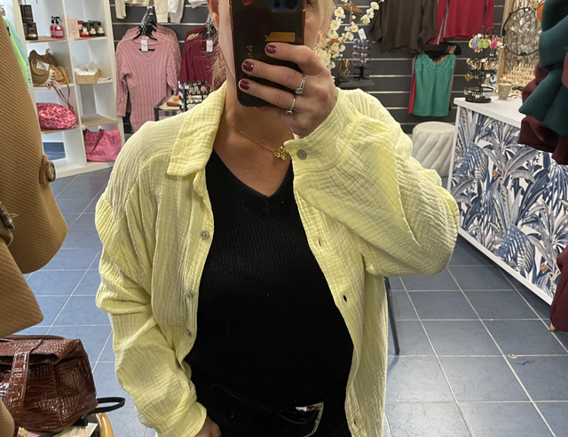 Chemise oversize taille unique gaz de coton