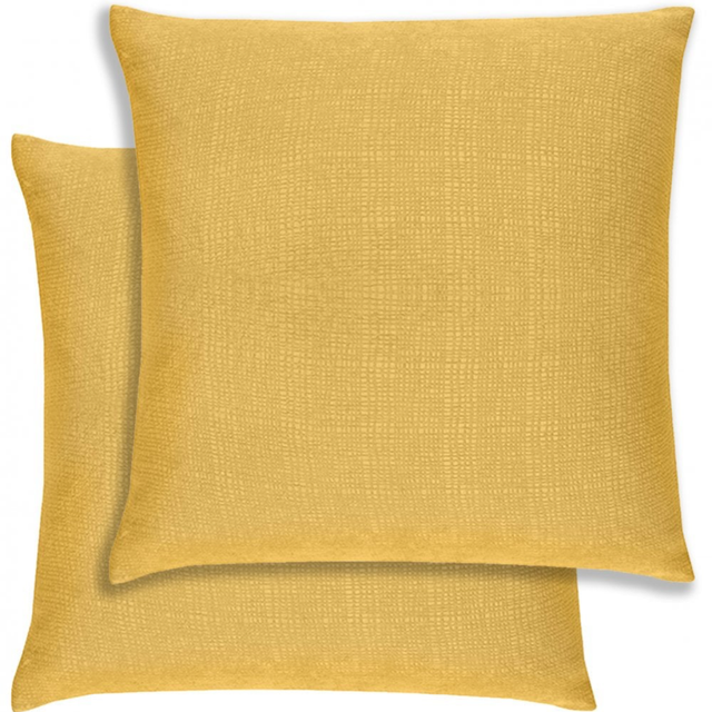 Enhanced Living Pair of Matrix Ochre Cushion Covers - Cases Only