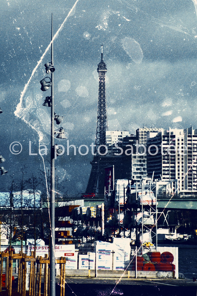création, photographie expérimental : "seine-Paris" : Réverbère