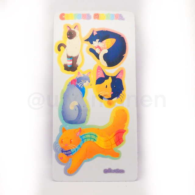 Planche de stickers chats LGBT 