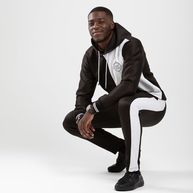 SWEAT À CAPUCHE ET PANTALON DE JOGGING BICOLORE