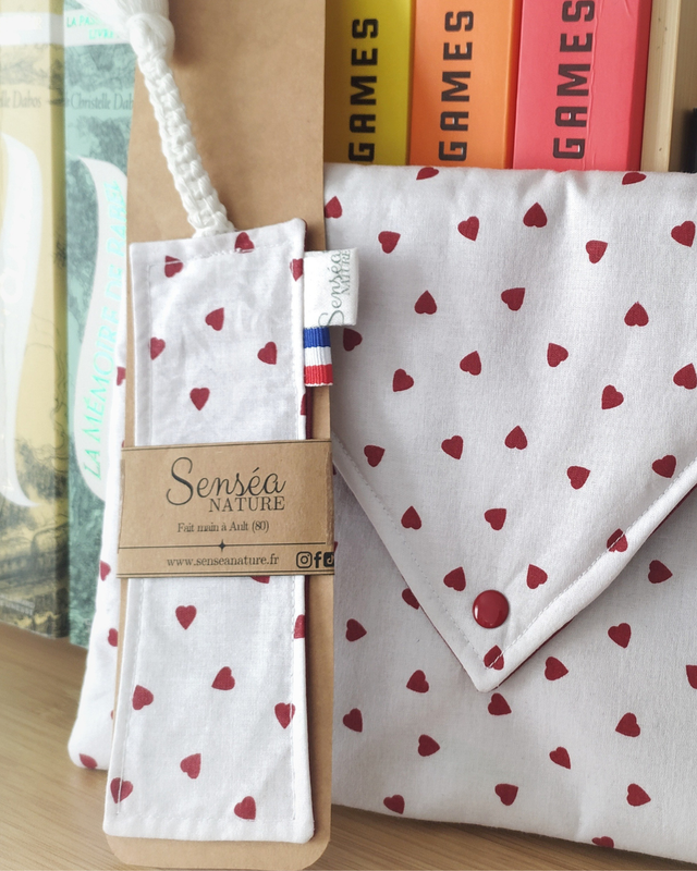 Marque-pages « Petits Cœurs rouges »