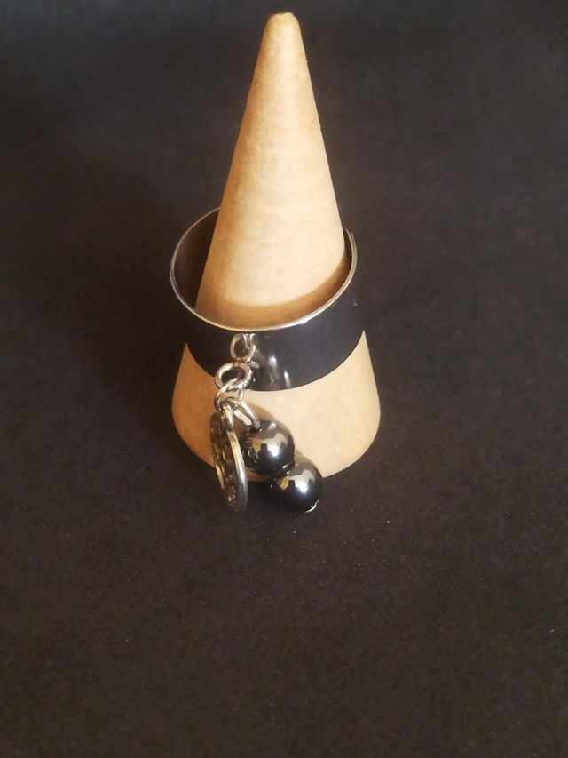 Bague réglable en hématite 