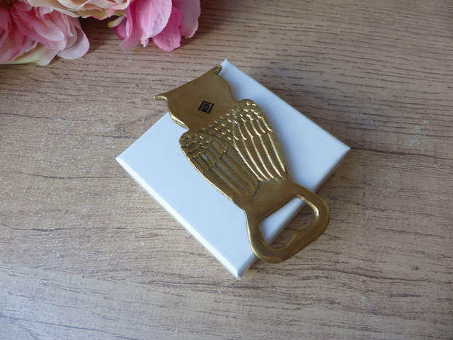 Décapsuleur Limonadier en Forme de Chouette/hibou en Laiton fait main Inde, Collection, Fête, Décoration Bar Bistrot, Cadeau Ami Crémaillère