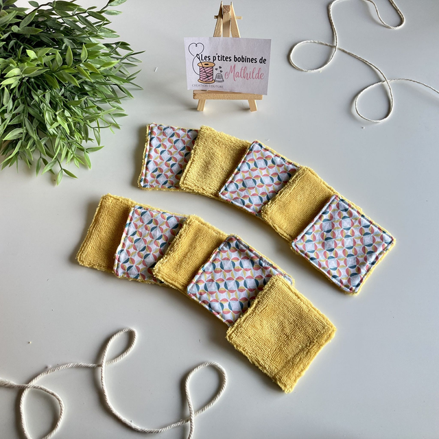 Lingettes | Cercles moutarde | Lot de 5