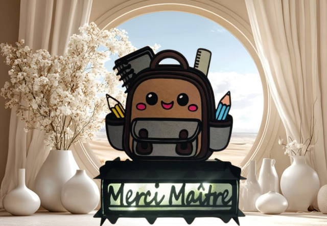 Lanterne "Merci maitre"