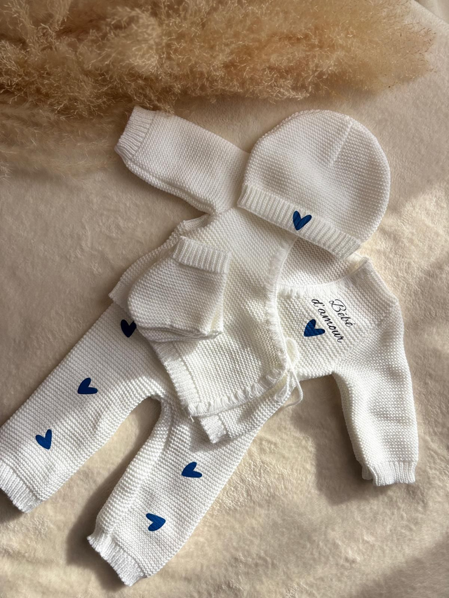 Ensemble bébé naissance Blanc 0/3 mois