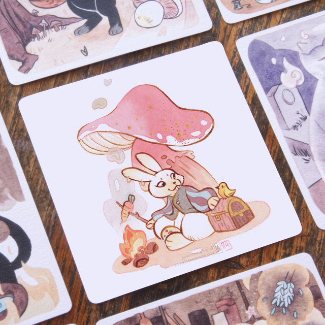 Print carré - Lapin aventurier