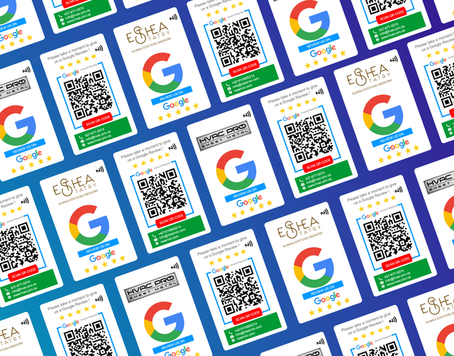 Google Review Rating Met NFC - Direct &amp; QR-code