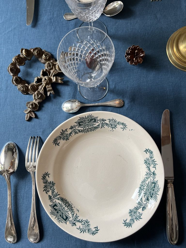 NINON - Suite de 6 assiettes creuses dépareillées - Terre de Fer