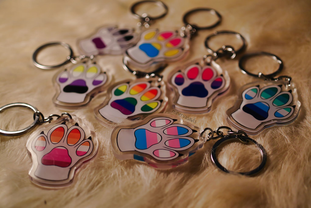 Pride Paw Keychain