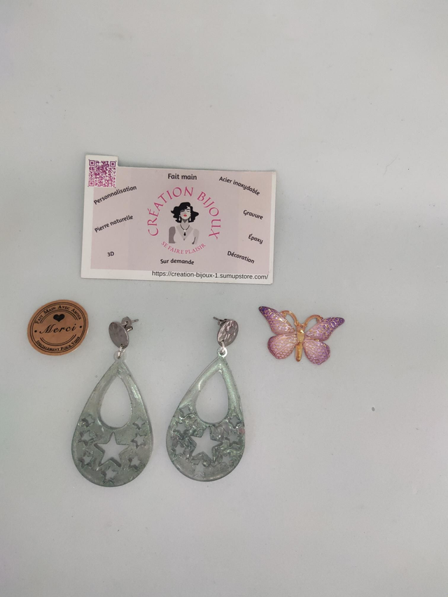 Boucle d'oreille étoiles 