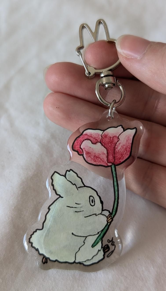 Porte-clé Totoro et sa fleur
