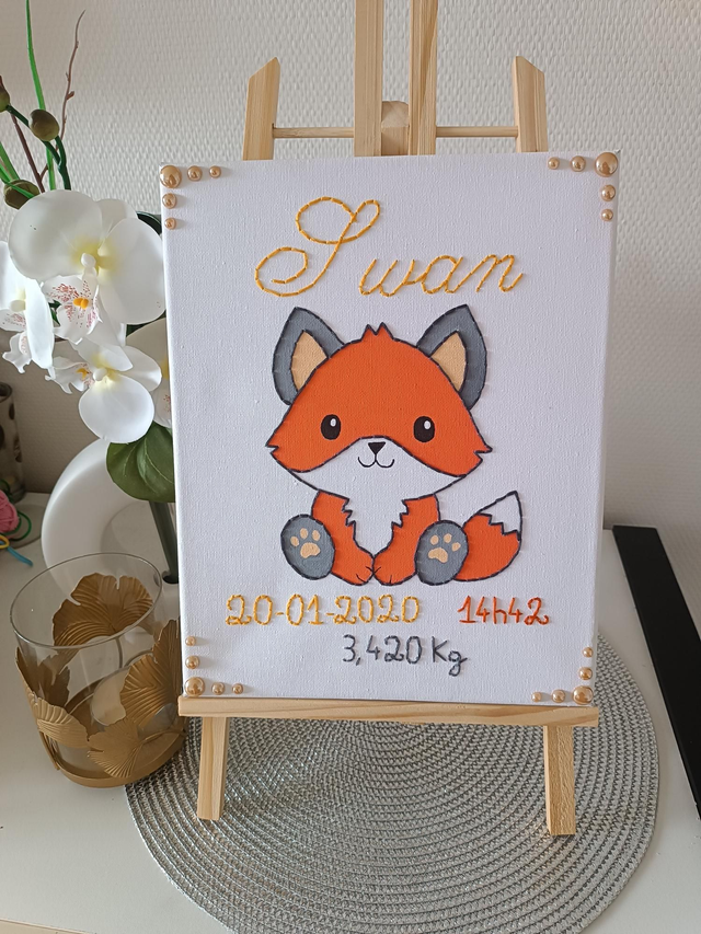 Toile naissance modèle Renard