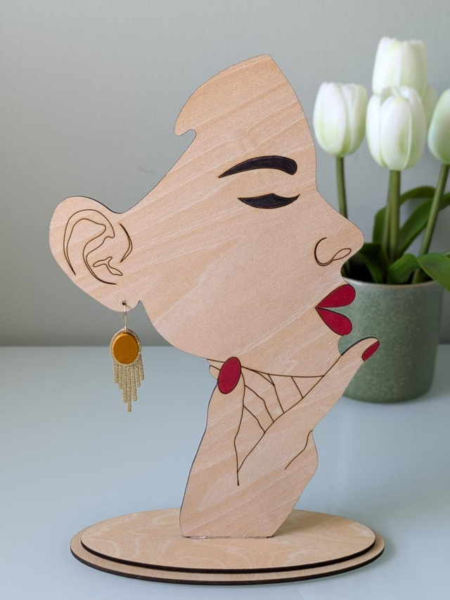 Deco Style Oval Drop Earrings