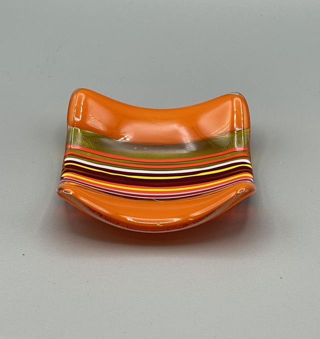 Orange Stringer Ring Dish 8cm x 8cm (2)