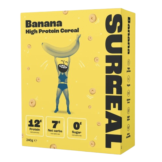 SURREAL - Céréales riches en protéines goût Banane 240 g - EDITION LIMITEE