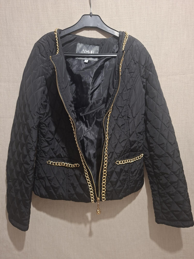Veste matelassée chaîne dorée taille S (36)