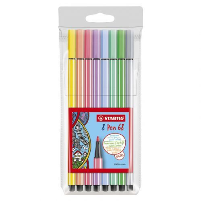 STABILO Pen 68 8 Pack Pastell
