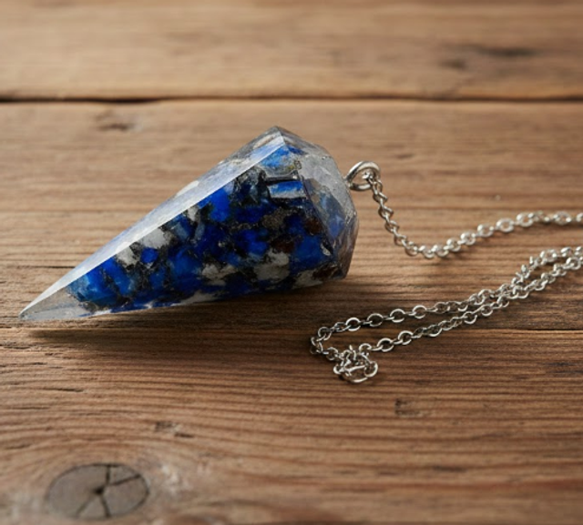 Péndulo orgonita lapislázuli