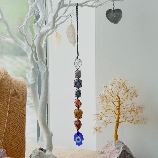 Hanging Chakra Stone Pendants