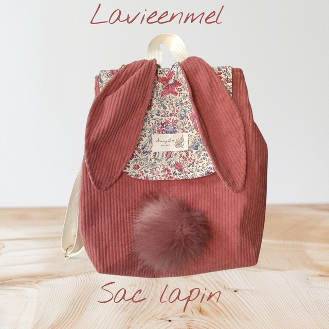 sac enfant lapin