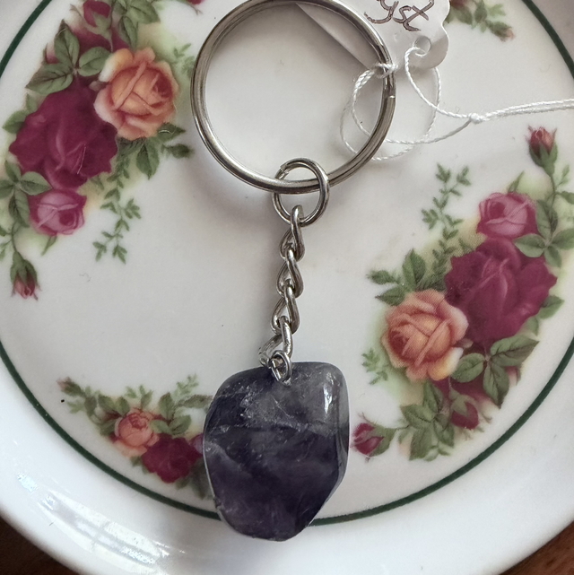 Amethyst keyring 