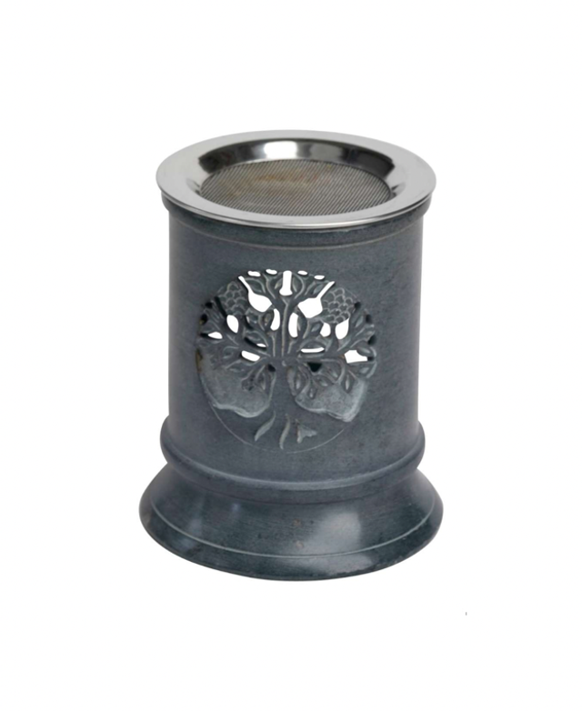 Brûleur d’encens en pierre ollaire « arbre de vie »