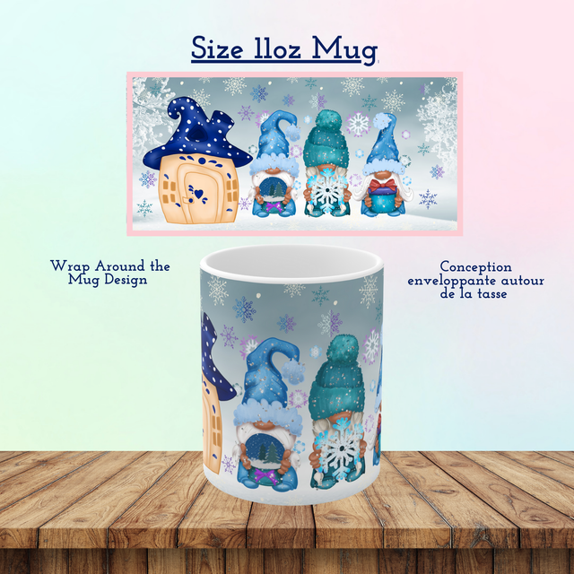 Winter Christmas Gnomes Accent Coffee Mug, 11oz – A Festive Gift for Family &amp; Friend / Mug de Noël avec Gnomes d’Hiver, 11oz 