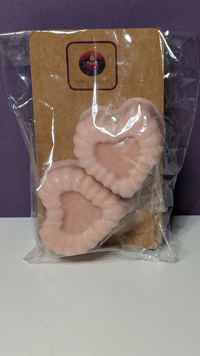 Fondants parfumés en forme de cœur – Cire de colza naturelle 