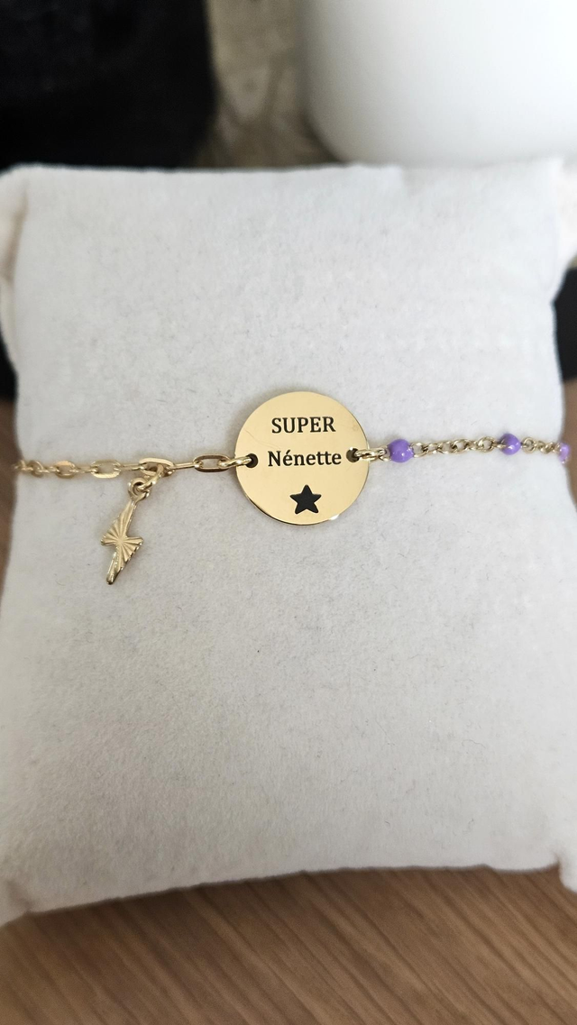 Bracelet chaîne &quot;super Nénette &quot;