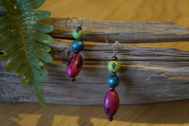 Triple graine rose bleu vert