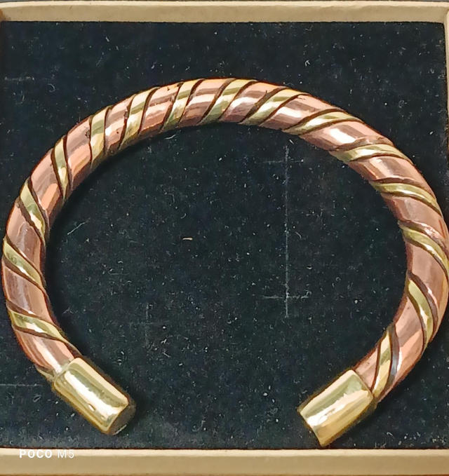 Bracelet cuivre et laiton rayonnant 