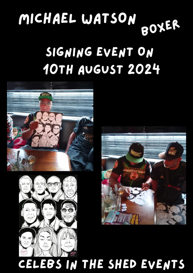 Michael Watson Limited Edition Signed A4 Comic Style Print In-Person Signing On 10th August 2024 BUY NOW