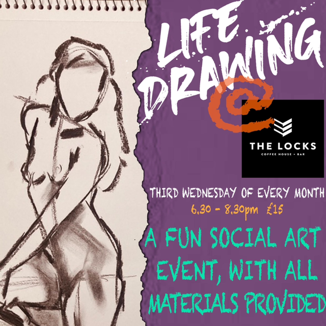 Voucher for Life Drawing @ The Locks Cafe Marple