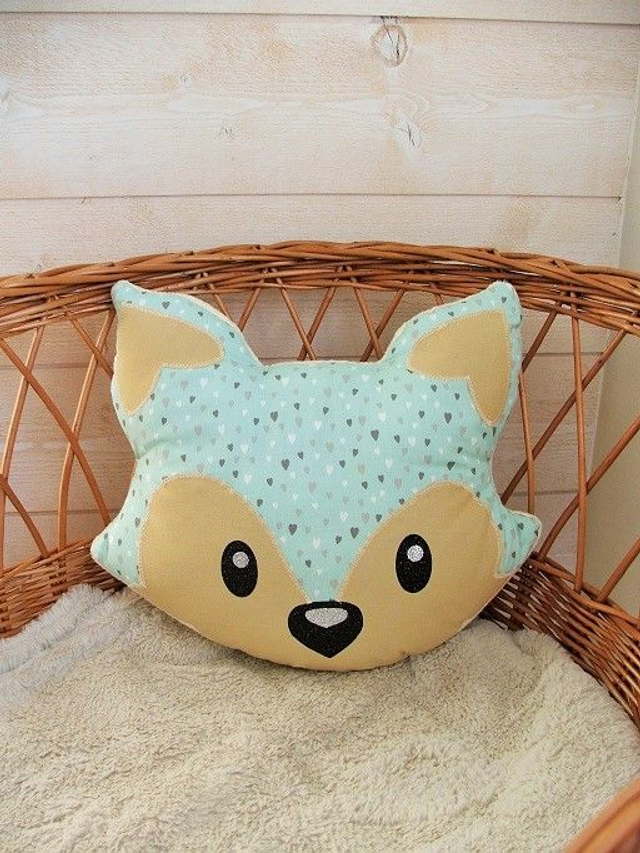 Coussin range pyjama Vert d&#039;eau/coeur