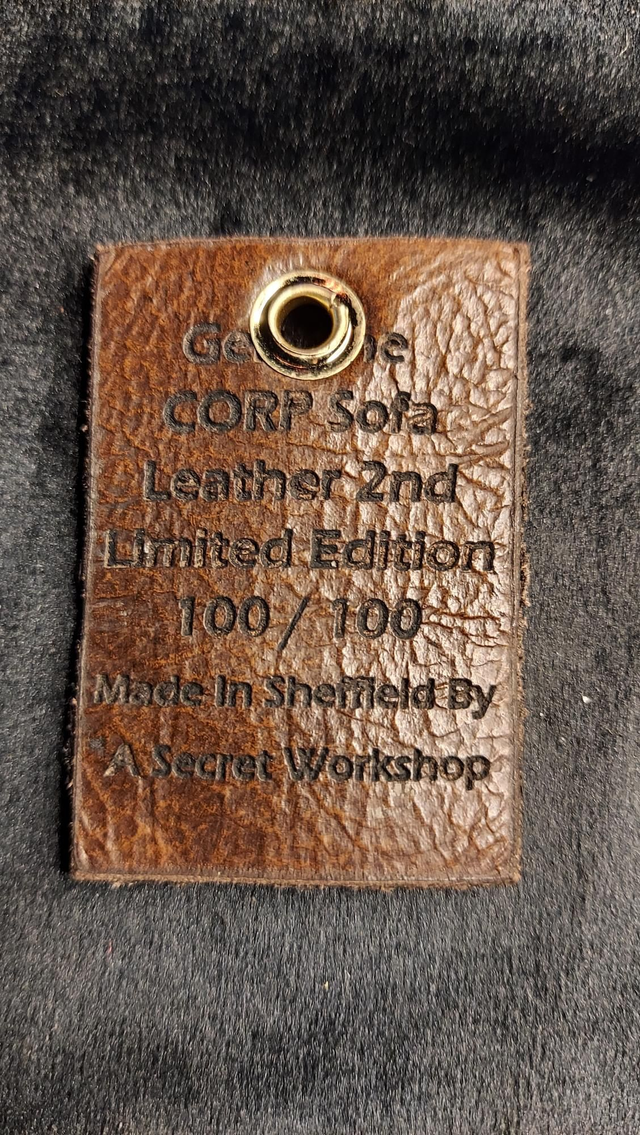 100 / 100 2nd Limited Edition Genuine CORP SOFA Leather Keyring 100 % to Ukraine relief.