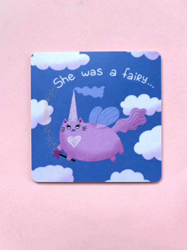 Lasinalunen/Coaster ”She was a fairy..."