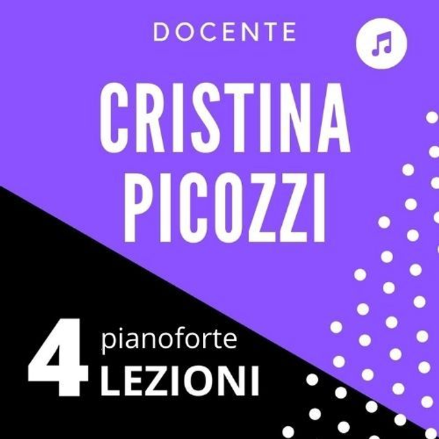 CM4 - 4 LEZIONI di pianoforte docente Cristina Picozzi