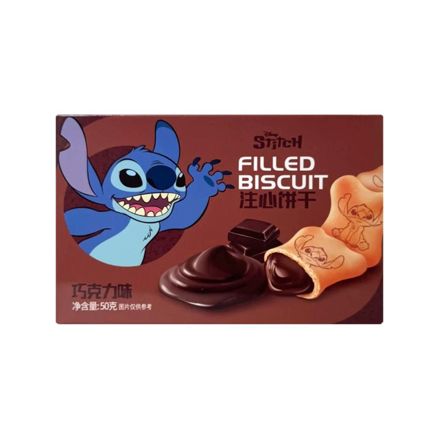 Disney Stitch Filled Biscuit Chocolate Flavor 50g
