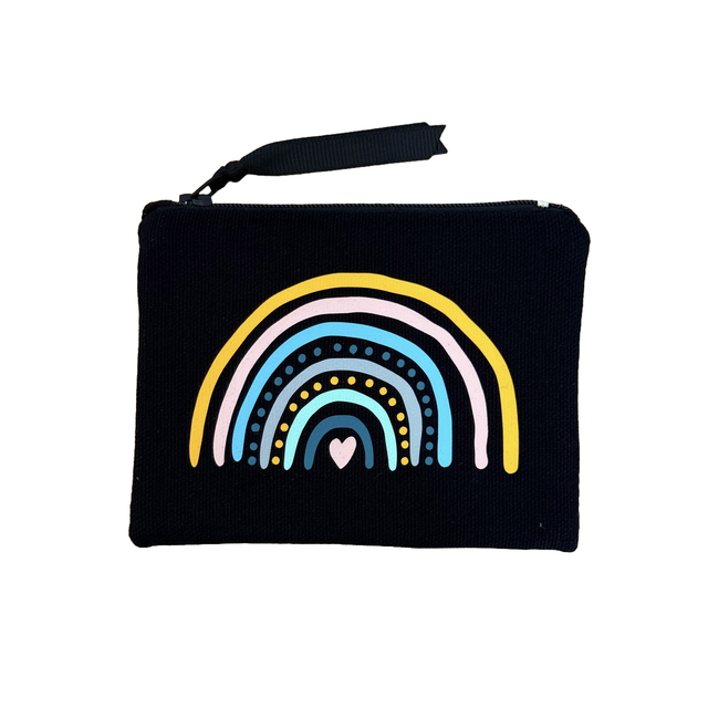 Porte Monnaie Noir Arc en Ciel