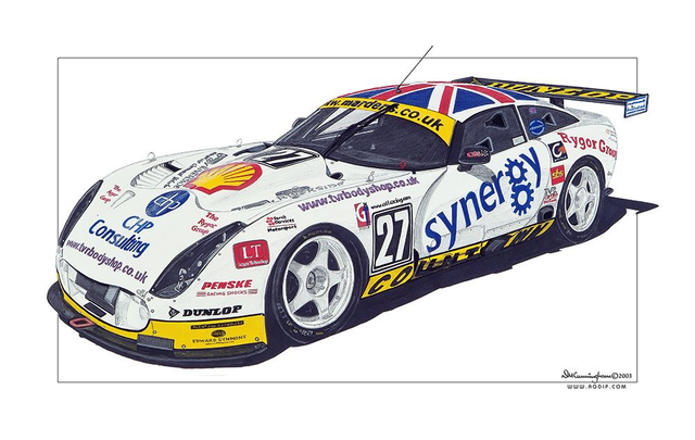 A03064  TVR Tuscan T400R British GT 2003 CDL Racing #27 GTO Class