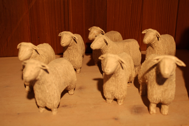 Schapen kerststal per stuk / Sheep nativity scene per piece