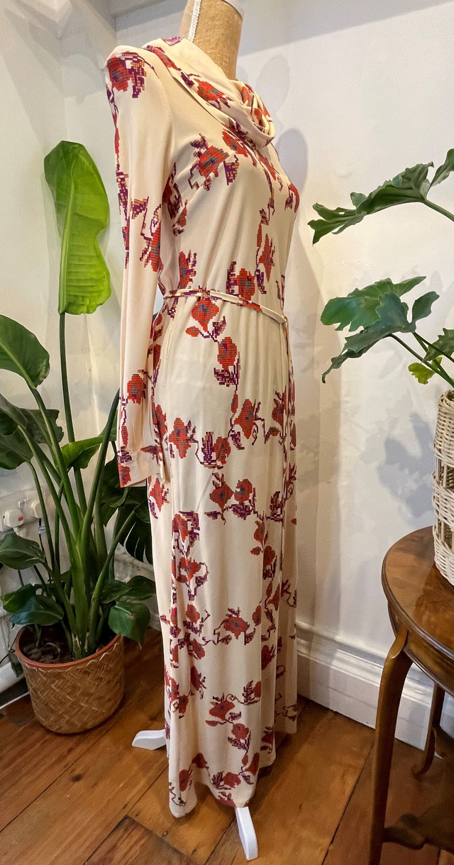 1970s cowl neck dress