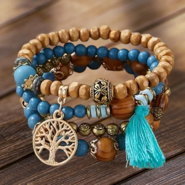 Bracelet &quot;Lagon&quot; bohème 