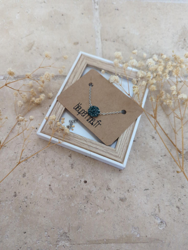 Bracelet vert émeraude métallisé