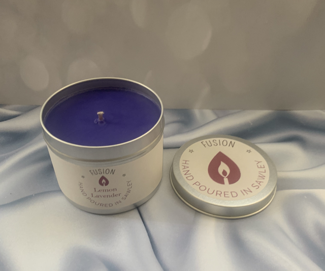 Large candle in a tin - Lemon &amp; Lavender 