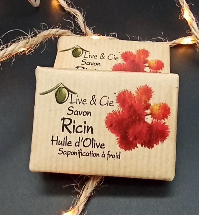 Savon Ricin, huile d'olive.