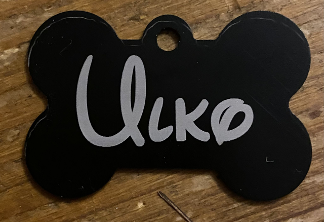 médaille gravée pour animaux